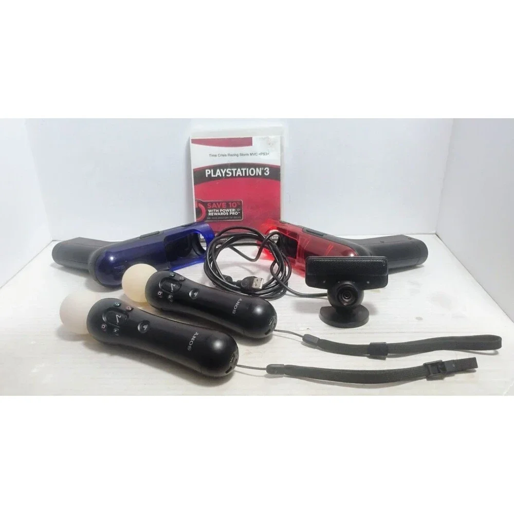 SONY PLAYSTATION 3 MOVE CONTROLLER TIME CRISIS RAZING STORM GUN ATTACHMENT LOT